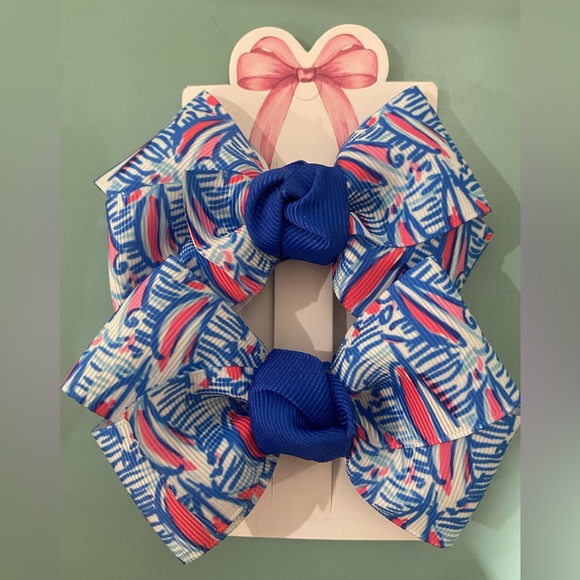 NEW Little Girls Set of 2 Matching Boutique Mini Hairbows 💖HANDMADE💖 - Picture 4 of 5